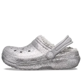 Classic Lined Clog med glitterfôr «Sølvgrå»