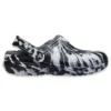 Classic Lined Clog utendørssandaler «Marbled White Black»