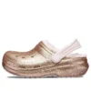 Classic Lined Clog with Glitter «Gold Pink»