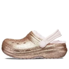 Classic Lined Clog with Glitter «Gold Pink»
