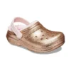 Classic Lined Clog with Glitter «Gold Pink»