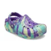 Classic Lined Clog with Marbled Pattern «Neon Purple Multi»