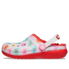 Classic Lined Elevated Sweethearts Clogs «Red White»