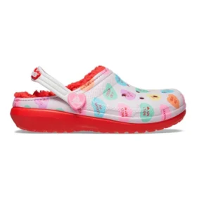 Classic Lined Elevated Sweethearts Clogs «Red White»