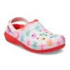 Classic Lined Elevated Sweethearts Clogs «Red White»