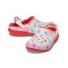 Classic Lined Elevated Sweethearts Clogs «Red White»
