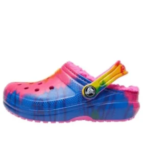 Classic Lined TieDye Graphic Clogs «Blue Pink»