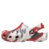 Classic Marbled Clogs «White Red Grey»
