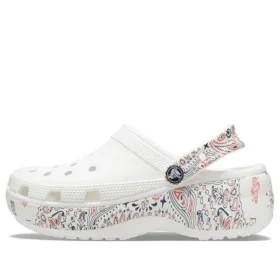 Classic Platform Americana Paisley Clogs «Hvit»