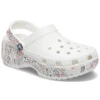Classic Platform Americana Paisley Clogs «Hvit»