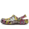 Classic Retro Floral Clogs «Yellow Pink»