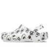 Classic Skull Print Clogs «White Black»