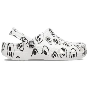 Classic Skull Print Clogs «White Black»