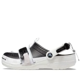 Classic Zip Tie Buckle Clogs «Black White»