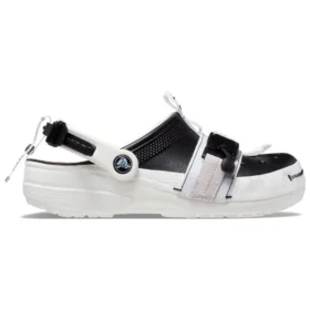Classic Zip Tie Buckle Clogs «Black White»