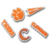 Clemson Univ 5-pakning med Jibbitz-charms