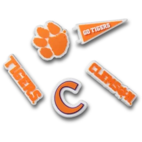 Clemson Univ 5-pakning med Jibbitz-charms