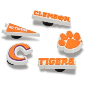 Clemson Univ 5-pakning med Jibbitz-charms