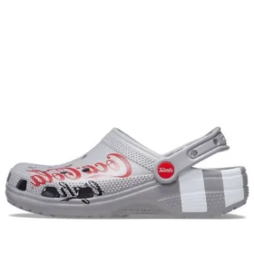 Coca-Cola x Crocs Crossover Light X utendørs sandaler med flate sko, casual og sporty, unisex, grå