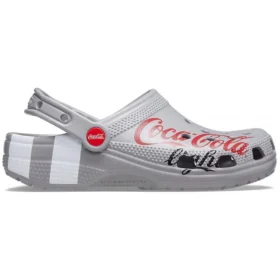 Coca-Cola x Crocs Crossover Light X utendørs sandaler med flate sko, casual og sporty, unisex, grå