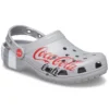 Coca-Cola x Crocs Crossover Light X utendørs sandaler med flate sko, casual og sporty, unisex, grå