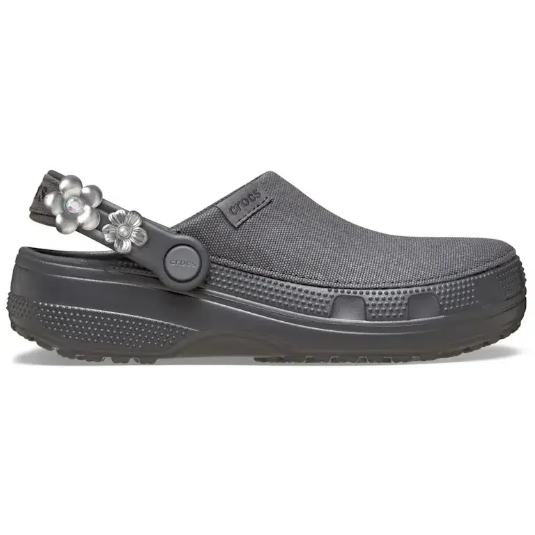 Crafted Silver Flowers-Clog Crafted Silver Flowers-Clog