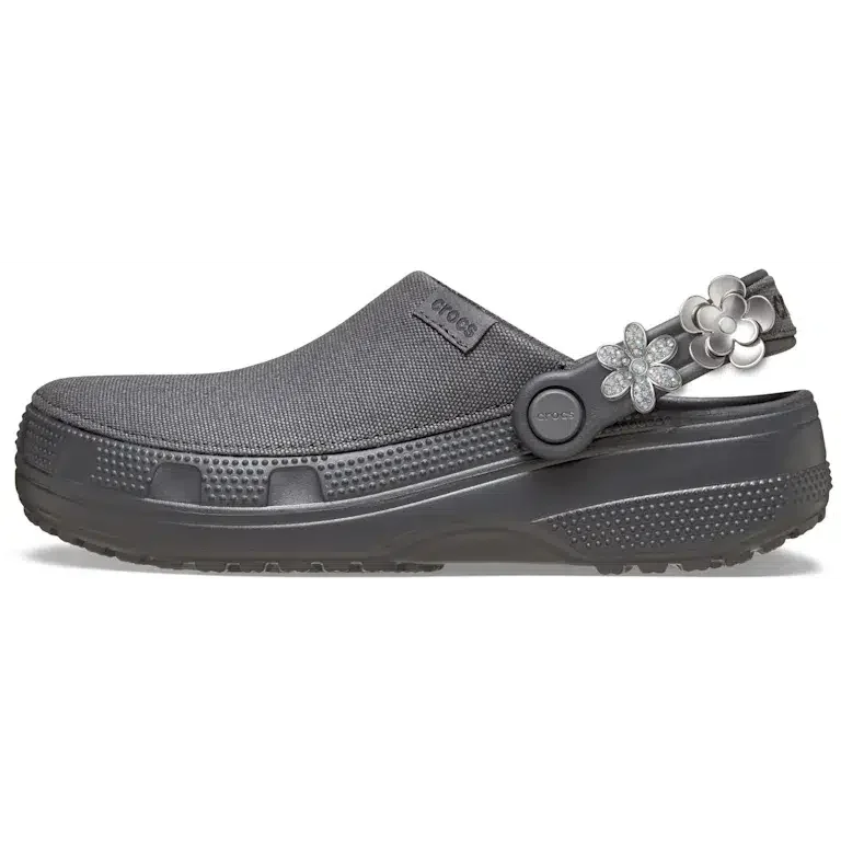 Crafted Silver Flowers-Clog Crafted Silver Flowers-Clog