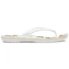 Crocband-flippflopper med trykk «White Tan»