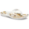 Crocband-flippflopper med trykk «White Tan»