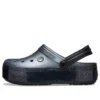 Crocband Platform Metallic Clogs «Black»