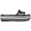 Crocband Platform Slides «Black Grey White»