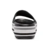 Crocband Platform Slides «Black Grey White»