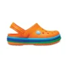 Crocband Rainbow Band-clogs «Orange Blue»