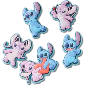 Disney Stitch & Angel 5-pakning med Jibbitz-skocharms
