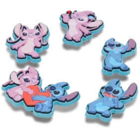 Disney Stitch & Angel 5-pakning med Jibbitz-skocharms