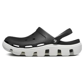 Duet-sandaler, svart og hvit