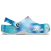 Fargerike Crocs Beach unisex flerfargede hvite Sandaler