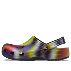 Fargerike Crocs Beach unisex flerfargede svarte Sandaler