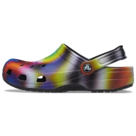 Fargerike Crocs Beach unisex flerfargede svarte Sandaler