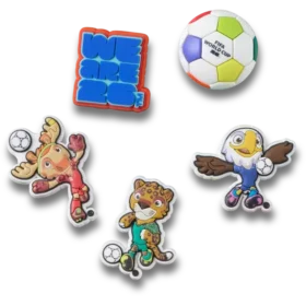 Fifa World Cup 26 5-pakning med Jibbitz-charms