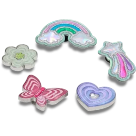 Funky Girly Icons 5-pakning med Jibbitz-charms