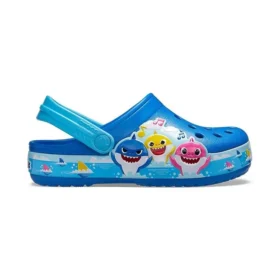 Funny Shark Små Crocs Utendørs Flate sko Strand- og Sportssandaler i Blått