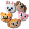 Fuzzy Animal 5-pakning med Jibbitz-charms
