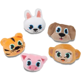 Fuzzy Animal 5-pakning med Jibbitz-charms