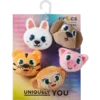 Fuzzy Animal 5-pakning med Jibbitz-charms