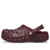 Geometriske Clogs med fôr «Dark Cherry»