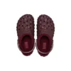 Geometriske Clogs med fôr «Dark Cherry»