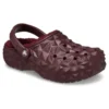 Geometriske Clogs med fôr «Dark Cherry»