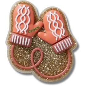 Glitter Pink Mittens Jibbitz-charms