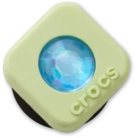 Grønne Pvc Square Smt Gem Jibbitz-charms